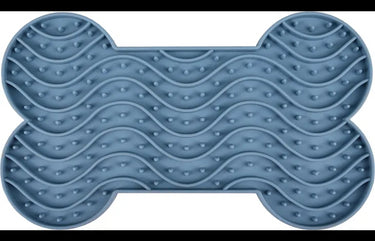 Flamingo Yummy Silicone Bone Lick Pad - Petrol Medium